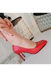 Jilya Kırmızı Cilt Stiletto Ayakkabı