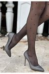 Hillar Platin Saten Stiletto Ayakkabı