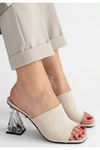 Evra Ten Triko Topuklu Terlik